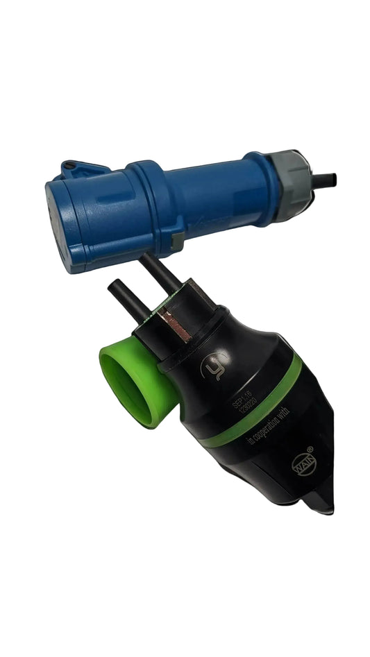 seplugs SEP 1.16 offen mit CEE - CAMPING Kupplung Total-Ansicht 2